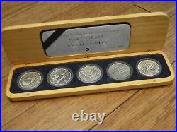 1999 Cook Islands Set Of 5 Silver Coins Ships That Made Australia