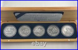 1999 Cook Islands Set of 5 Antiqued Silver 2oz Coins SHIPS THAT MADE AUSTRALIA