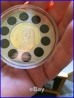 1 OZ Silver 2014 Cook Islands Anders Celsius Coin withThermometer COA Orig Box