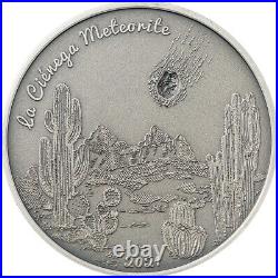 1 Oz Silver Coin 2021 $5 Cook Islands Antique La Cienega Meteorite Impacts