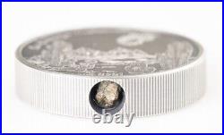 1 Oz Silver Coin 2021 $5 Cook Islands Antique La Cienega Meteorite Impacts