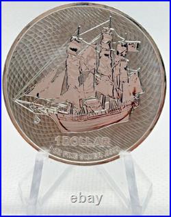 1 oz. 999 Fine Silver 2022 $1 Cook Island- HMS Bounty Ship Coin