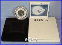 2000 10oz Silver Proof-Like Coloured Coin by Cook Islands Planetary Alignment