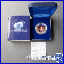 2000 $1 Cook Islands Queens 80th Birthday 1oz Silver Proof Coin