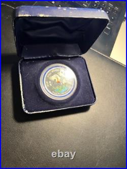 2001 Cook Islands $2 Black Faced Spoonbill Asian Wildlife 1 oz 999 silver proof