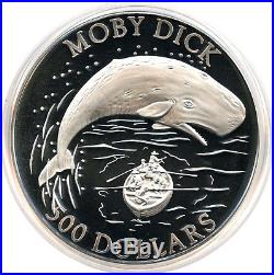 2001 Cook Islands Moby Dick $500 Fine Silver 2 Kilo
