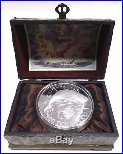 2001 Cook Islands Moby Dick $500 Fine Silver 2 Kilo With Treasure Chest & Movie
