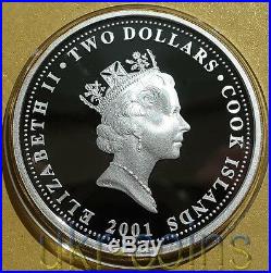 2001 Cook Islands Taiwan Bird 1 Oz Silver Color Coin Pheasant Asian Wildlife WWF