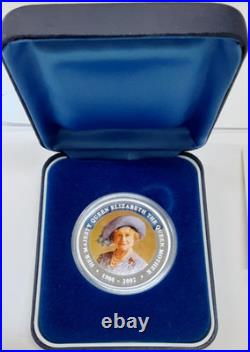 2002 Cook Islands 1 Dollar Commemorating the Queen Mother Gem Proof in Box withCOA