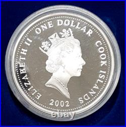 2002 Cook Islands 1 Dollar Commemorating the Queen Mother Gem Proof in Box withCOA