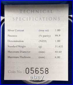 2002 Cook Islands 1 Dollar Commemorating the Queen Mother Gem Proof in Box withCOA