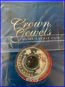 2002 Crown Jewels. 999 Silver Locket Coin Perth Mint Rare Cook Islands