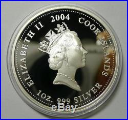 2004 Cook Islands Hello Kitty $1 Silver Proof Coin