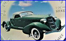 2006 Classic Cars 1 oz. 999 silver Proof Cooks Island 1935 Auburn 851 Speedster