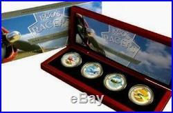 2006 Cook Islands 1930's Racers Colorized (4 X 1oz) Silver Coin Set Box & COA