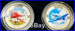 2006 Cook Islands 1930's Racers Colorized Silver Coin Set (4) X 1oz Box & COA