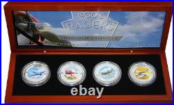 2006 Cook Islands $2 1930′s Racer Series 4 X 1oz Silver coin Set