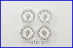 2006 Cook Islands $2 1 Oz Silver Colored Prooflike Coins 4 Coin Set 9435