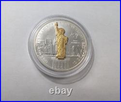2006 Cook Islands US Liberty Statue Monument Fine Silver 1 Oz Coin #4155/5000 3D