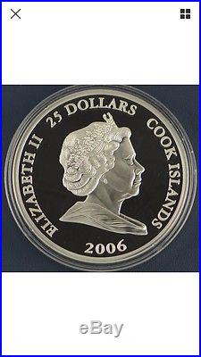 2006 cook islands concorde 30th anniversary 5oz silver coin coa box