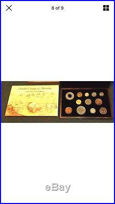 2007-08 cook islands 12pc australia historical stones coinage silver coin set