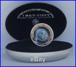 2007 Cook Islands First Earth Artificial Satellite Sputnik 1 Oz Color Coin Space