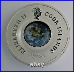 2007 Cooks Island Sputnik Colorized Silver 1 oz. 999 Proof coin withCOA Satellite