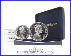 2007 Silver Proof Queen Elizabeth Prince Philip $5 Dollar Coins COA Cook Islands