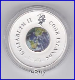 2008 $1 Cook Islands 1 oz Silver ORBITAL Coin First Man In Space Yuri Gagarin