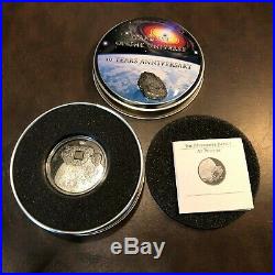 2008 Cook Islands $5 Silver Proof Pultusk Meteorite Coin Mintage 2500 Pieces