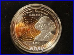 2008 Cook Islands Nicolaus Copernicus Gold Silver $5 $10 Coin Set