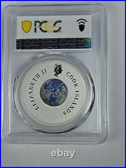 2008 Cook Islands Silver Dollar 1 First Man Space Yuri Gagarin PCGS PR70DCAM