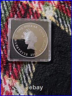 2008 Elizabeth II Cook Islands Antonov 225 Mriya 1 Ounce Silver Coin