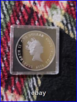 2008 Elizabeth II Cook Islands Antonov 225 Mriya 1 Ounce Silver Coin