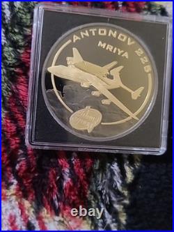 2008 Elizabeth II Cook Islands Antonov 225 Mriya 1 Ounce Silver Coin