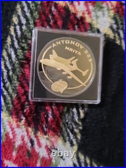 2008 Elizabeth II Cook Islands Antonov 225 Mriya 1 Ounce Silver Coin