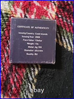 2008 Elizabeth II Cook Islands Antonov 225 Mriya 1 Ounce Silver Coin