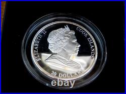 2008 Masterpieces of Art The Birth of Venus $20 Silver Coin Cook Islands D13