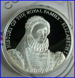 2008 Queen Elizabeth 1st SILVER PROOF COOK ISLANDS $25 5oz Coin Boxed COA