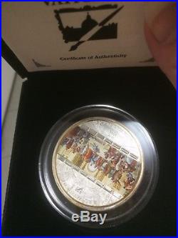 2008 cook islands masterpieces of art raphael school of athens 3oz silver coin