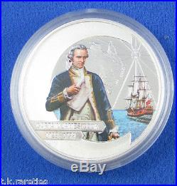 2009 $1 CAPTAIN JAMES COOK 4 COIN 1 OZ SILVER PROOF COIN SET with superb compass
