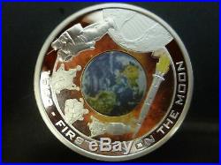 2009 $1 Cook Islands 1st Man on the Moon 1oz Silver Orbital Coin