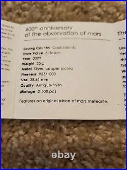 2009 400th Anniversary Observation of Mars Martian Meteorite Cook Islands Coin