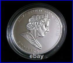 2009 $5 Cook Islands 40th Apollo 11 Anniversary Meteorite Silver Coin
