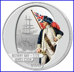 2009 COOK ISLANDS $1 Captain James Cook 4 oz. Silver Set Mtg. 1,779 (4 coins)