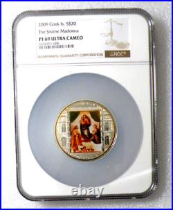 2009 Cook Islands $20-THE SISTINE MADONNA NGC PF69 ULTRA CAMEO 999 Silver Coin
