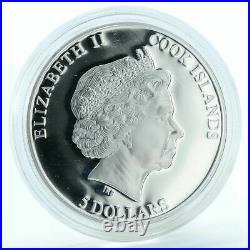 2009 Cook Islands 5 dollars Mikhailovsky Monastery, church, proof silver coin