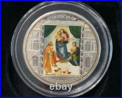 2009 Cook Islands Masterpieces of Raffaello Sanzio $20 Silver Coin 3oz Proof