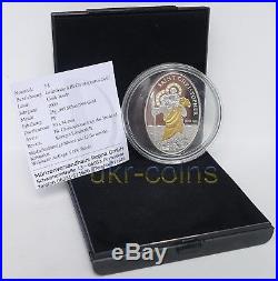 2009 Cook Islands Saint Christopher Icon Catholic Religion 1Oz Silver Proof Coin