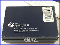 2009 Perth Mint Cook Islands Coloured Proof $1 Silver Coin-First Man On The Moon